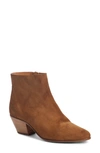 Isabel Marant Dacken Stacked Heel Bootie In Taupe Suede