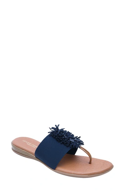 Andre Assous Novalee Sandal In Navy Fabric