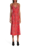 ALEXANDER WANG Bandana Print Slipdress,1W496166F9