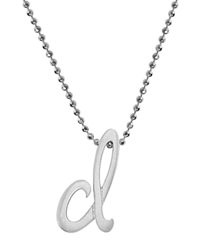 Alex Woo Little Autograph Initial Pendant Necklace In Sterling Silver, 16 In Silver/d