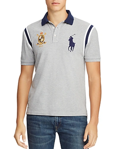 Polo Ralph Lauren Men's Custom Slim Fit Novelty Mesh Polo, Created For Macy's In Andover Heather Multi