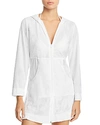 J VALDI ANGUILA FULL-ZIP HOODED TUNIC SWIM COVER-UP,J27529