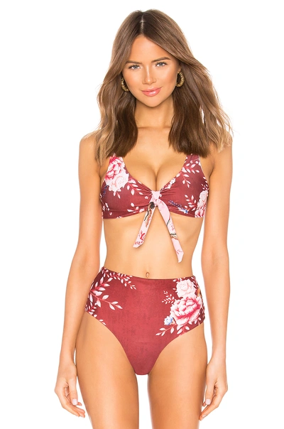 Agua Bendita Grace Reversible Bikini Top In Aura