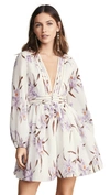 ZIMMERMANN Corsage Plisse Mini Dress