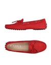Tod's 10mm Suede Loafers In Red