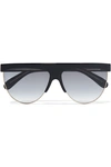 GIVENCHY D-FRAME ACETATE AND GOLD-TONE SUNGLASSES
