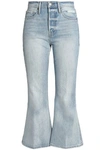 FRAME DISTRESSED MID-RISE KICK-FLARE JEANS,3074457345619164241
