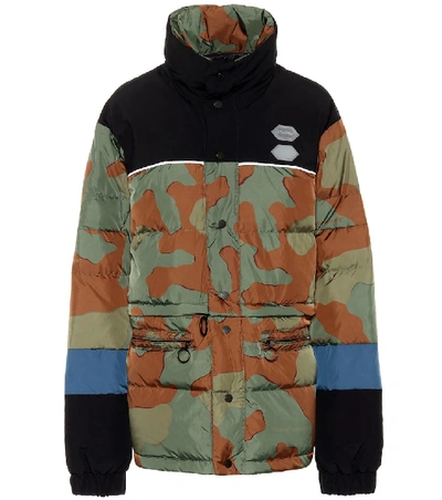 Off-white Camouflage Down Jacket In Multicoloured