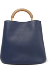 MARNI PANNIER LARGE TEXTURED-LEATHER TOTE