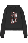 SAINT LAURENT PRINTED COTTON-JERSEY HOODIE