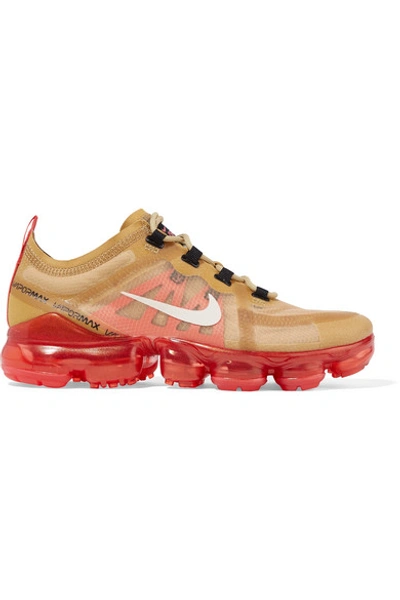 Nike Air Vapormax 2019 Ripstop And Mesh Sneakers In Gold