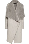 LINE WOMAN FAUX SHEARLING COAT LIGHT GRAY,US 1392478728243