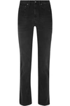 ACNE STUDIOS WOMAN SOUTH MID-RISE STRAIGHT-LEG JEANS BLACK,GB 1392478586425