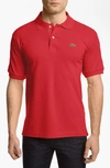 Lacoste Regular Fit Piqué Polo In Red
