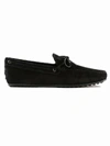Tod's Black Suede Gommino Driving Shoes In Black