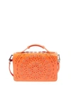 ALAÏA Small Franca Floral Leather Shoulder Bag