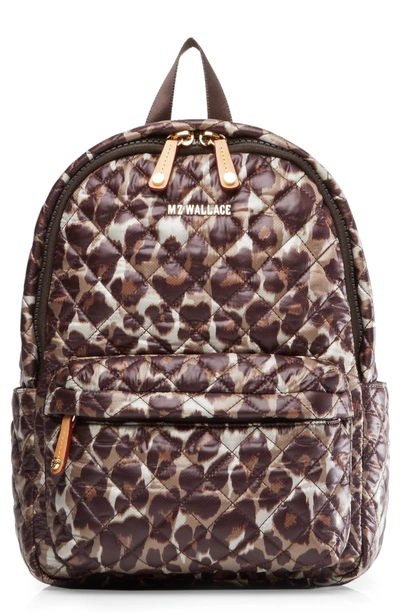 Mz Wallace Leopard Small Metro Backpack In Leopard/gold