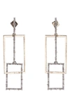 ALEXIS BITTAR BRUTALIST BUTTERFLY CRYSTAL ENCRUSTED LINEAR EARRINGS,AB83E016