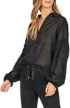 AMUSE SOCIETY EVERYDAY LOVE EMBROIDERED BLOUSE,A510JEVE