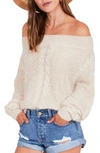 AMUSE SOCIETY MIRAFLORES OFF THE SHOULDER SWEATER,A802KMIR