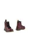 Dr. Martens' Anfibi Stringati 1460 Red Smooth In Maroon