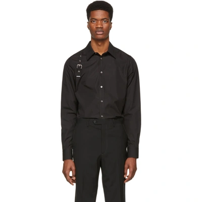 Alexander Mcqueen Cotton Harness Shirt In Black
