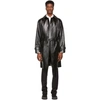 ALEXANDER MCQUEEN ALEXANDER MCQUEEN BLACK SHINY LEATHER TRENCH COAT