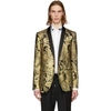 DOLCE & GABBANA DOLCE AND GABBANA BLACK AND GOLD LUREX BLAZER