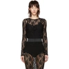 DOLCE & GABBANA DOLCE AND GABBANA BLACK LACE SWEATER