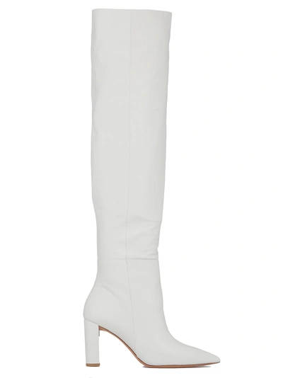 Alexandre Birman Anna Slouch Over-the-knee Boots In White