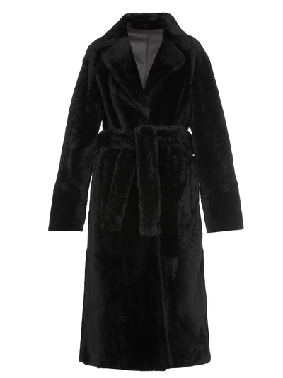 Drome Reversible Fur Coat In Black