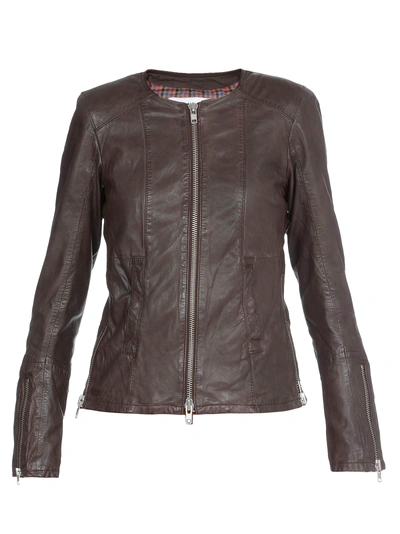 Bully Leather Jacket In Brown