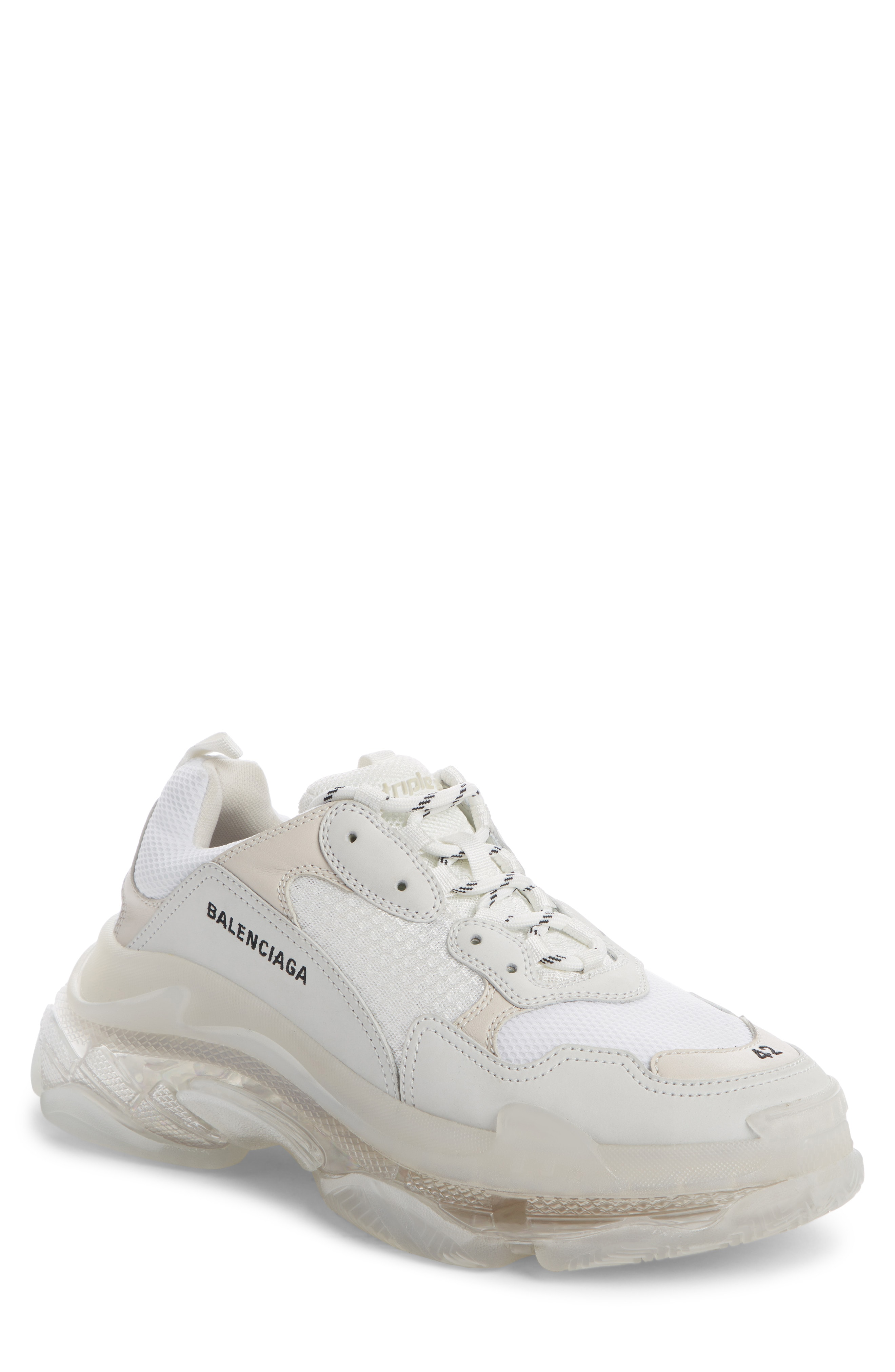 Balenciaga Triple S Sneakers Grey Red Running Shoes for