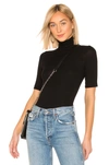 ENZA COSTA Rib Fitted Turtleneck Top,ENZA-WS771