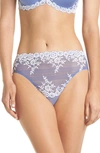 Wacoal High Cut Briefs In Bleached Denim / White