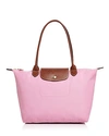 Longchamp Small Le Pliage Nylon Shoulder Tote In Pink/gold