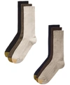 Gold Toe Men's 6-pack Casual Stanton Socks In Khaki Assortment
