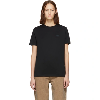 Acne Studios Ellison Face Short Sleeve Shirt In Black