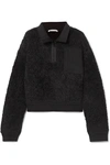 ALEXANDER WANG T OVERSIZED WOOL-BLEND FLEECE SWEATSHIRT