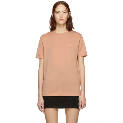 Acne Studios Pink Patch T-shirt In Pale Pink