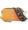 Marc Jacobs Fluorescent Snapshot Logo-strap Saffiano-leather Camera Bag In Bright Orange Multi