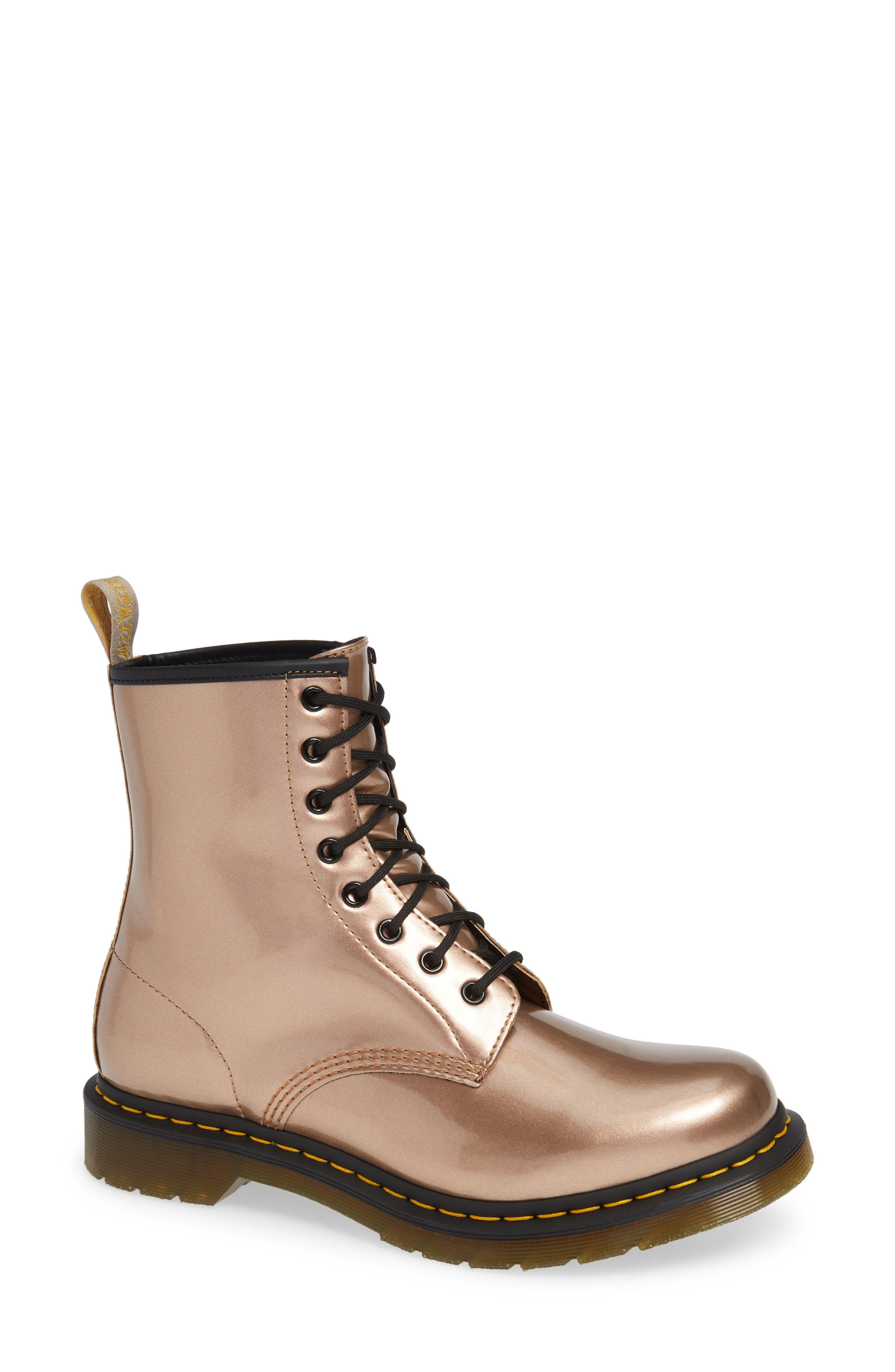 dr martens rose gold boots