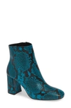 ALICE AND OLIVIA DOBREY SNAKE EMBOSSED BOOTIES,SC810135201