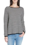 EILEEN FISHER STRIPE ORGANIC COTTON CHENILLE SWEATER,R8IAP-W4959M