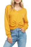 ASTR TWIST FRONT SWEATER,ACT13472