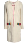 ETRO WOMAN BEAD-EMBELLISHED SILK AND HEMP-BLEND JACKET BEIGE,US 5016545969969664