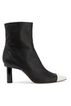 TIBI GRANT TWO-TONE LEATHER ANKLE BOOTS