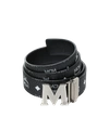 Mcm Antique M Reversible Belt 1.75" In White Logo  Visetos In Black | White Logo Black