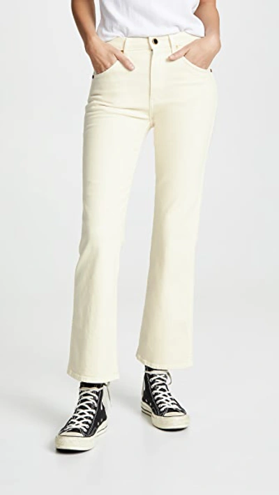 KHAITE VIVIAN NEW BOOTCUT FLARE JEANS DENIM IVORY