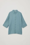COS DRAPED WIDE-FIT SHIRT,0618620009